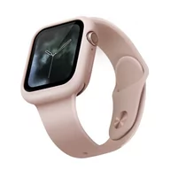 Akcesoria do zegarków - UNIQ etui Lino Apple Watch Series 4/5/6/SE 44mm. różowy/blush pink - miniaturka - grafika 1
