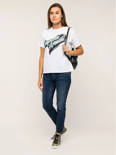 Koszulki i topy damskie - Emporio Armani T-Shirt 6G2T6A 2JQAZ 0100 Biały Regular Fit 38, 40, 42, 44 - grafika 1