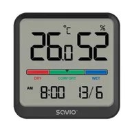 Stacje pogodowe - SAVIO CT-01/B Czarny - miniaturka - grafika 1