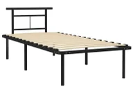 Łóżka - Czarne metalowe łóżko loftowe 100x200 cm N4-R66 - miniaturka - grafika 1