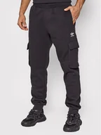 Spodnie sportowe męskie - Adidas Spodnie dresowe adicolor Essentials Trefoil HE6989 Czarny Slim Fit - miniaturka - grafika 1