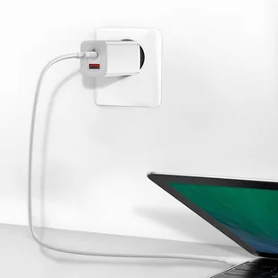 Baseus GaN2 Lite szybka ładowarka sieciowa 65W USB / USB Typ C Quick Charge 3.0 Power Delivery (azotek galu) biały (CCGAN2L-B02) - Ładowarki do telefonów - miniaturka - grafika 11