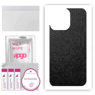 Folie ochronne do telefonów - Folia naklejka skórka strukturalna na TYŁ do Apple iPhone 14 Pro -  Plaster Miodu Czarny - apgo SKINS - miniaturka - grafika 1