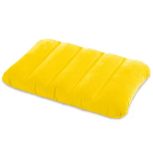 Poduszka dmuchana welurowa turystyczna 43x28 cm Intex 68676 żółta - Akcesoria turystyczne - miniaturka - grafika 1