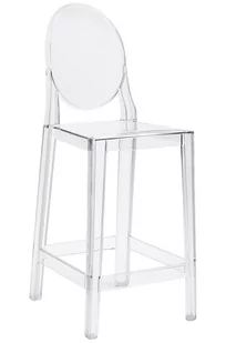 Krzesło barowe VICTORIA 65 cm transparentne - Taborety i hokery - miniaturka - grafika 1