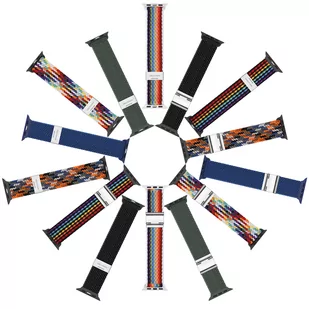 Dux Ducis Strap (Mixture II Version) pasek Apple Watch SE, 8, 7, 6, 5, 4, 3, 2, 1 (41, 40, 38 mm) pleciona opaska bransoleta dark stripes - Akcesoria do smartwatchy - miniaturka - grafika 3