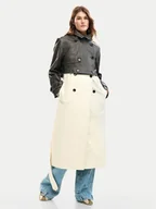 Płaszcze damskie - Desigual Trencz Duolo 26SWEW34 Écru Regular Fit - miniaturka - grafika 1