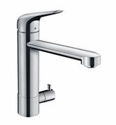 Baterie kuchenne - Hansgrohe Focus M42 Bateria kuchenna z zaworem chrom 71813000 - miniaturka - grafika 1