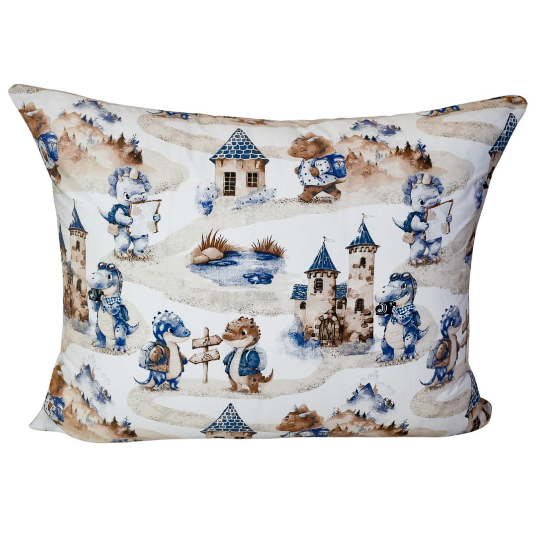 Poszewka Dziecięca 40x60 Bawełniana Smoki Na Wyprawie Wysoka Jakość Polski Producent