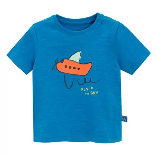 Koszulki dla chłopców - Cool Club, T-shirt chłopięcy, niebieski - grafika 1