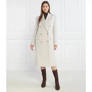 Płaszcze damskie - Calvin Klein Wełniany płaszcz MELTON DOUBLE BREASTED | z dodatkiem kaszmiru - grafika 1