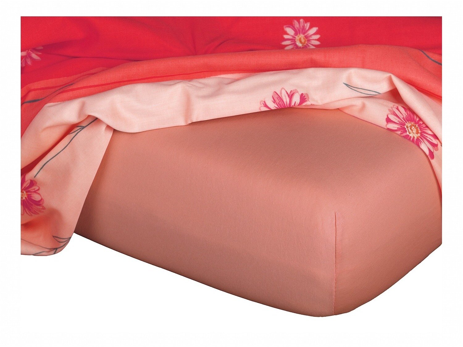 Prześcieradło Dadka Jersey łososiowe 60x120x10 cm