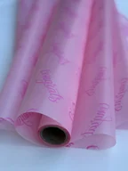 Folia, papier śniadaniowy, serwetki - Folia matowa ze wzorem CONGRATS, Różówy + różowy neon - miniaturka - grafika 1