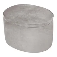 Fotele i pufy dla dzieci - Jasnoszary aksamitny puf dziecięcy Lil Sofa – Roba - miniaturka - grafika 1