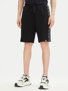 EA7 Emporio Armani Szorty sportowe 7M000217 AF12660 UC001 Czarny Regular Fit - Spodenki męskie - miniaturka - grafika 1