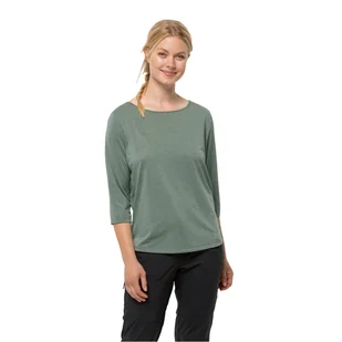 Koszulka damska Jack Wolfskin JWP 3/4 T W picnic green - S - Koszulki i topy damskie - miniaturka - grafika 1