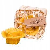 Świece - Świeca z wosku pszczelego róża w łubiance - miniaturka - grafika 1