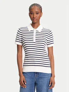 Tommy Hilfiger Sweter Fine WW0WW41474 Écru Regular Fit - Swetry damskie - miniaturka - grafika 1