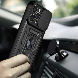 Hybrid Armor Camshield etui Motorola Moto G62 5G pancerny pokrowiec z osłoną na aparat czarne - Etui i futerały do telefonów - miniaturka - grafika 2
