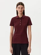 Koszulki i topy damskie - Lacoste Polo PF5462 Bordowy Slim Fit - miniaturka - grafika 1