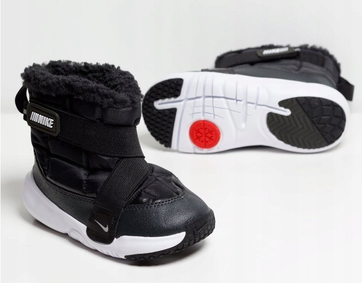 NIKE ŚNIEGOWCE WSUWANE ZAPINANE NA RZEP CZARNE 33,5 2FRA