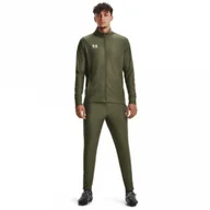 Koszulki sportowe męskie - Męski dres komplet treningowy Under Armour UA M's Challenger Tracksuit - oliwkowy/khaki - UNDER ARMOUR - miniaturka - grafika 1