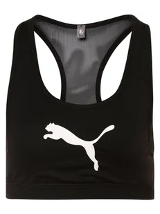 Puma - Damski biustonosz sportowy  z wypełnieniem, czarny - Bielizna sportowa damska - miniaturka - grafika 1