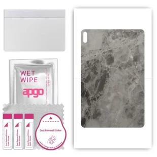 folia naklejka skórka strukturalna na TYŁ do Huawei MatePad C7 - Marmur Czarny - apgo SKINS - Akcesoria do tabletów i e-booków - miniaturka - grafika 1