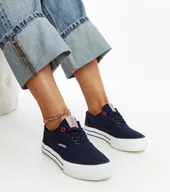 Trampki damskie - Granatowe damskie trampki na grubej podeszwie CROSS JEANS-40 - miniaturka - grafika 1