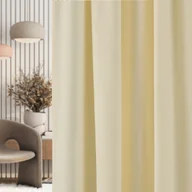 Zasłony - Zasłona na taśmie marszczącej kremowa aksamitna 140 x 280 cm 1 szt. - miniaturka - grafika 1