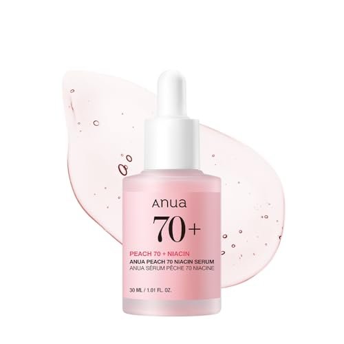 ANUA Serum niacynamidowe Peach 70 30 ml/nawilżające i rozjaśniające serum do twarzy/codzienne oczyszczanie skóry (1,01 fl. oz.)