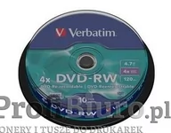 Nośniki danych - Płyty Verbatim DVD-RW 4.7GB 4x - Spindle - 10szt. - miniaturka - grafika 1