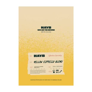 kawa ziarnista HAYB YELLOW espresso blend 1000g - Kawa - miniaturka - grafika 1