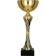 Gadżety dla kibiców - Puchar metalowy złoto-czarny - miniaturka - grafika 1