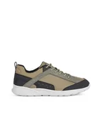 Trampki męskie - Geox Sneakersy "Sanzio" w kolorze czarno-oliwkowym - miniaturka - grafika 1