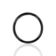 Kolczyki - Kolczyk Tytanowy CZARNY Clicker - KÓŁKO - Segment Ring - 1,2/10 - miniaturka - grafika 1
