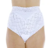 Pieluchy dla dorosłych - Majtki na nietrzymanie moczu do 150 ml - S - 88-95 cm w biodrach - damskie, do prania, chłonne, koronkowe białe - miniaturka - grafika 1