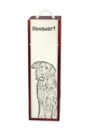 Zestawy upominkowe - Hovawart - pudełko na wino z psem, pudełko na alkohol z grafiką, personalizowane pudełko na prezent marki Art-Dog - miniaturka - grafika 1
