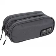 Piórniki - Piórnik saszetka podwójna Coolpack Clever ARMY GREY - PATIO - miniaturka - grafika 1