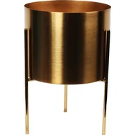 Donice - ZŁOTA OSŁONKA METALOWA NA TRZECH NÓŻKACH 17 CM - miniaturka - grafika 1