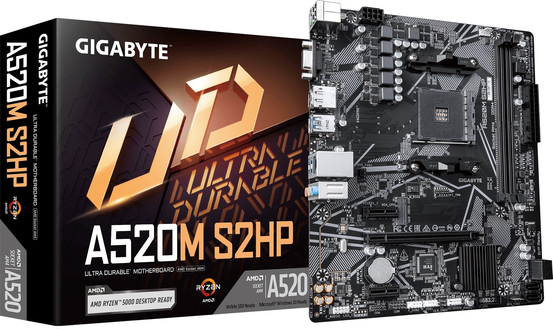 Gigabyte A520M S2HP AMD A520 Socket AM4 micro ATX