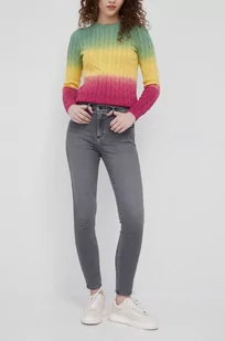 Wrangler jeansy HIGH RISE SKINNY VINTAGE GREY damskie high waist - Spodnie damskie - miniaturka - grafika 1