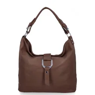 Klasyczna Torebka Damska Na Ramię firmy Herisson 16B376 Ciemno Beżowa