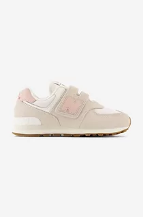 Buty dla dziewczynek - New Balance sneakersy dziecięce PV574RP1 kolor beżowy - grafika 1