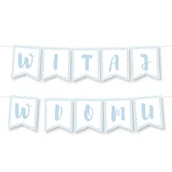 Balony i akcesoria - Girlanda Witaj w Domu - BANER napis - słonik - miniaturka - grafika 1