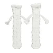 Skarpetki damskie - Skarpety Z Magnetycznymi Łapkami Białe - miniaturka - grafika 1