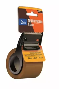 Taśma pakowa brązowa ze zrywaczem Tetis 48mmx25m - Przybory szkolne - miniaturka - grafika 1