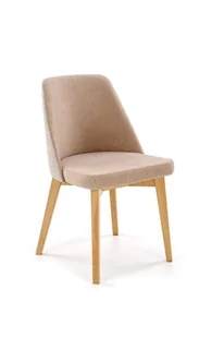 Flavio 1 krzesło tapicerowane tkanina do wyboru dąb miodowy - Krzesła - miniaturka - grafika 1