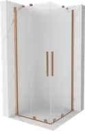 Kabiny prysznicowe - Mexen Velar Duo kabina prysznicowa rozsuwana 80x80 cm, szron, miedź szczotkowana - 871-080-080-32-65 - miniaturka - grafika 1