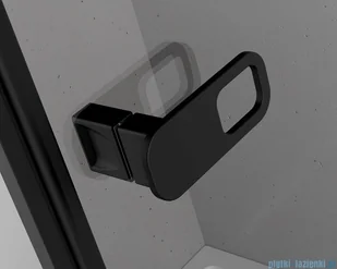 Radaway Essenza Black Dwj drzwi wnękowe 90cm lewe szkło przejrzyste 1385013-54-01L - Ścianki i drzwi prysznicowe - miniaturka - grafika 15